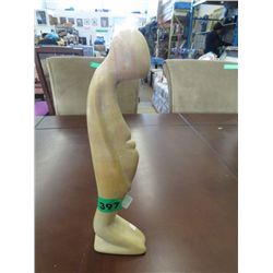 Carved stone statue 12" tall