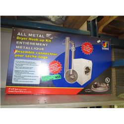 Two all metal dryer hookup kits