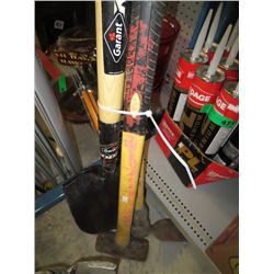 Shovel, pickax, sledgehammer