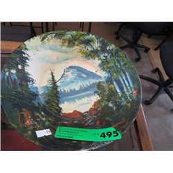 Painted gold pan