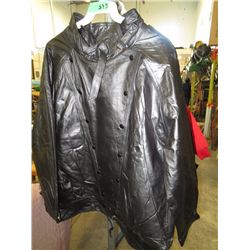 Men's large black leather jacket - New