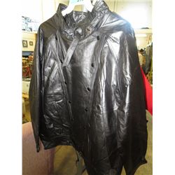 Men's large black leather jacket - New