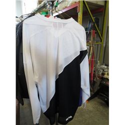 Three jerseys, assorted sizes