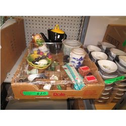 Box with decorative objects