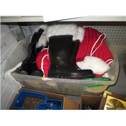 Large tote of costume pieces - mostly Xmas themed