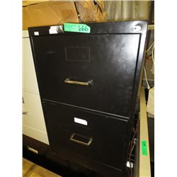 Black two drawer filing cabinet