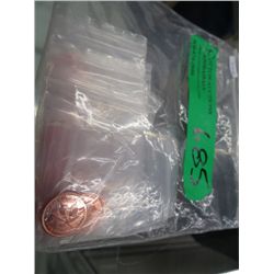 Lot of 15 Canadian Maple Leaf copper coins