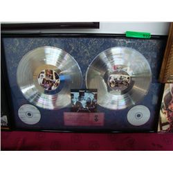 Framed Metallica Achievement Award