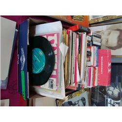Collection of old 45's & 8-track tapes & 2- High-s