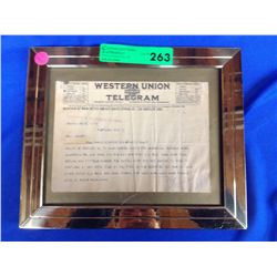 Will Rogers 1944 Telegram