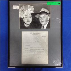 Walter Winchell photo & Signed letter
