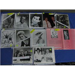 Twelve Hollywood Stars Autographs
