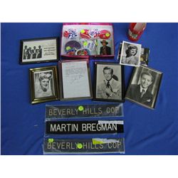 Box lot misc. Hollywood Memorabilia Autographs etc