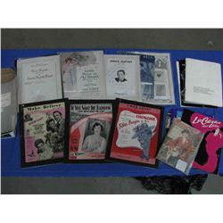 Collection of Music books & Ad Posters
