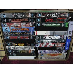 Collection of VHS Wrestling Videos