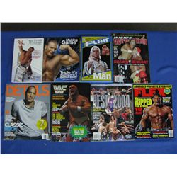 Box lot of Wrestling Books Magazines Etc