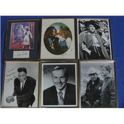 Six Framed Autographed Photos