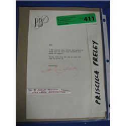 Signed Priscilla Presley Star Letter