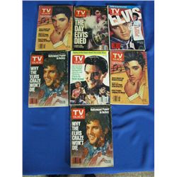 Seven TV Guides "Elvis on front cover"
