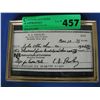 Image 1 : Framed Copy Elvis Presley Cheque