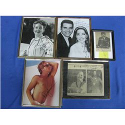 Five Autographed Framed Photos