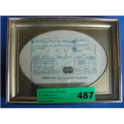 Wladiziu Liberace signed  Master Card Receipt