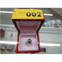 Brown pearl & crystal cocktail ring