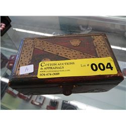 Antique box filled with estate jewelry