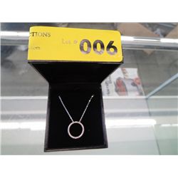 Sterling silver diamond necklace