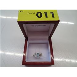 14kt gold topaz & diamond ring