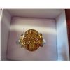 Image 2 : .14 carat yellow diamond cluster ring