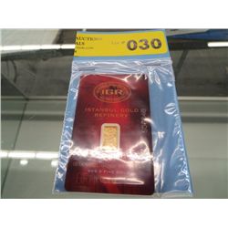 Solid .999 gold certified Investor's Bar