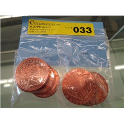 10 x .999 copper bullion US mint coins