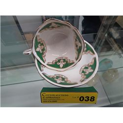 Tea cup and saucer with Boy Scouts logo