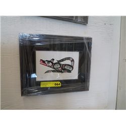 Richard Shorty framed print, "Wolf"