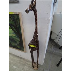 Wooden giraffe 4' tall