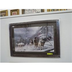 Framed print - Wolves in Snow by Kevin Daniel