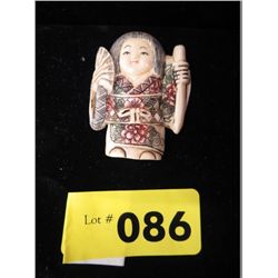 Japanese  carving  2" tall - flat back
