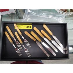 1930's ivory handled dessert cutlery set