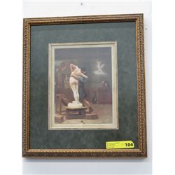 Framed print of Pygmalion and Galatea