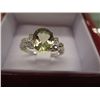 Image 2 : Peridot & Diamond ring, sterling silver setting