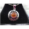 Image 2 : Amber pendant, round amber stone