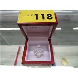 Moonstone ring, 4 teardrop-shape stones