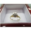 Image 2 : 14 KT Yellow Gold Diamond Cluster estate ring