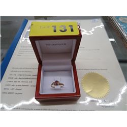 10kt gold diamond & ruby ring