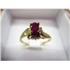 Image 2 : 10kt gold diamond & ruby ring