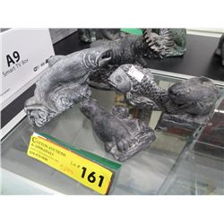Five pieces Canadian stone carving