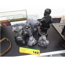7 pieces Canadian  stone carvings