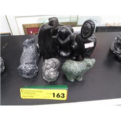 7 pieces Canadian  stone carvings