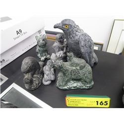 6 pieces Canadian  stone carvings
